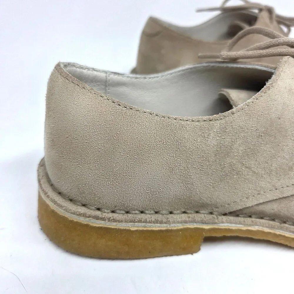 Clarks Originals Italy Womens 23066 Sand Suede Crepe Sole Derbys Size US 8.5 M